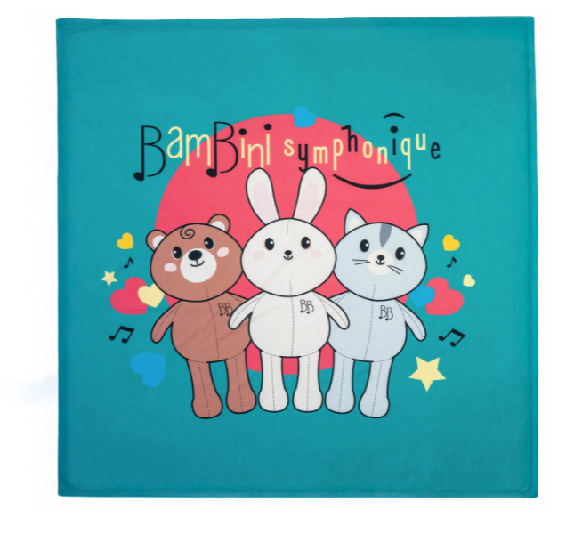 Couverture pour enfant - Bambini symphonique (Turqoise)